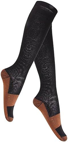 Flexica Copper Infused Anti-Fatigue Compression Socks - Circulation and Support for Running, Sports, Pain Relief, Nursing, Work and Travel