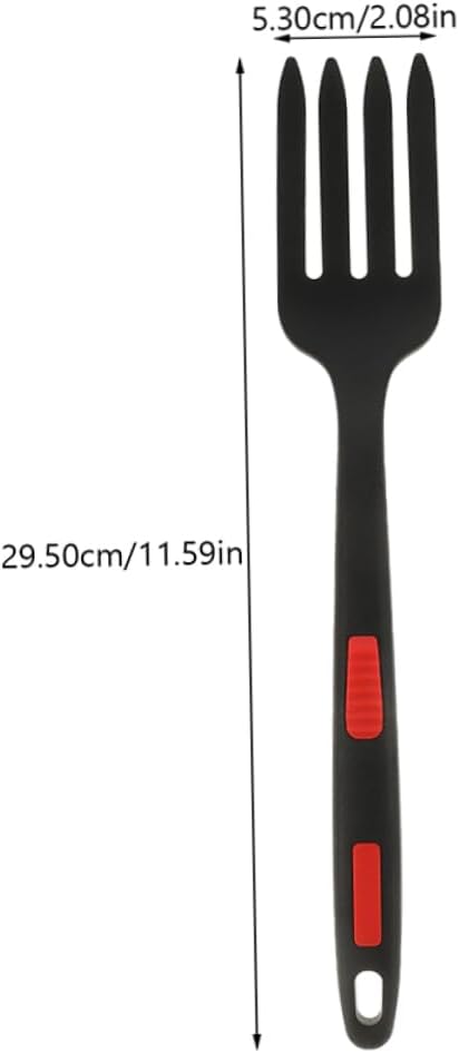 2pcs Silicone Pasta Fork with Ergonomic Handle for Kitchen Use