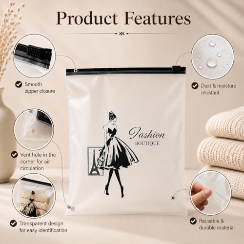 Image of PulGos Pack of 5 Multipurpose Storage Bags - Frosted Semi-Transparent Travel Pouches with Print | Reusable Zip Bags for Toiletries, Makeup, Shoes & Gifting | Travel Packing Cubes
