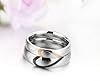 JewelryWe Bijoux Lot de 2 Bague Homme Femme Appariement Coeur Real Love Anniversaire Alliance Acier Inoxydable Couples Anneaux Fantaisie (Envoyer Taille par e-Mail) #5