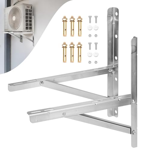 Mounting Bracket for 9000-30000BTU Condenser Ductless Mini Split Air Conditioner Heat Pump Systems, Support Condenser up to 450 lbs, Rust Free Stainless Steel