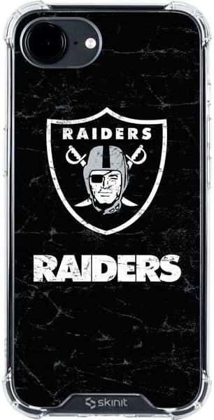 Skinit Clear Phone Case Compatible with iPhone 16e - Officially Licensed NFL Las Vegas Raiders Design