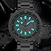 Imagen de ADDIESDIVE Reloj automático Hombre NH35A Reloj mecanico Cristal de Zafiro BGW9 luminososreloj de Buceo automatico con Pulsera de Acero Inoxidable AD2090