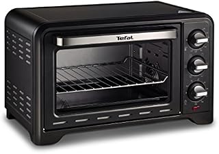 Tefal OF445840 Optimo Mini Oven, 19LitreCapacity, With Rotisserie, Stainless Steel, Black, 1380W