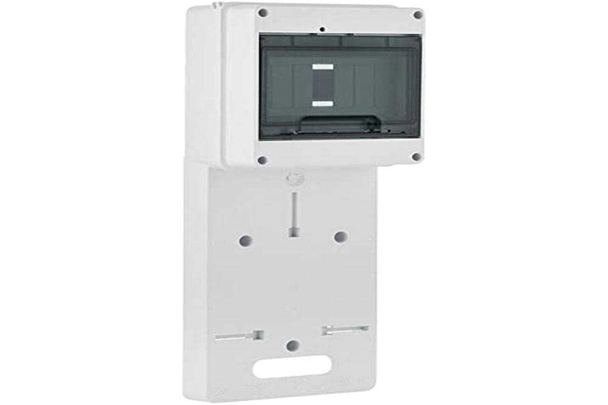 ELEKTROPLAST 1 IP44 Surface-Mounted Switch/Socket Program Wet Room Schuko Hermes Antra (Double Switch 0332-07) x, White, (WxHxD): 53x141x83 mm