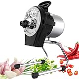 ZYLDDS Cortadora De Cebollino Comercial, Picadora De Cebolletas, Cortadora Eléctrica De Verduras De 110 W, Cortadora Eléctrica De Puerros De 6000 BPM para Ajo,Jengibre,Chile 110CL