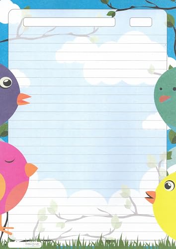 Image of Alvika - Pack of - 40 Design - 023 A4 Size 140 GSM One Side Ruled Multipurpose Designer Colored Art & Craft Sheets for Scrapbooking, Projects