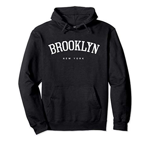 Brooklyn New York USA College Style Felpa con Cappuccio