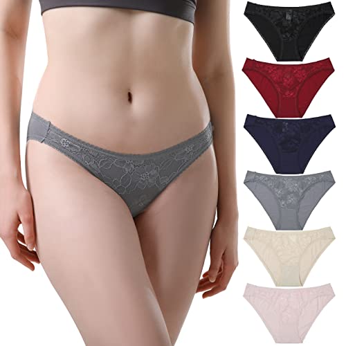 Levao Ropa Interior para Mujer Braguitas de algodón Calzoncillos de Mujer Bragas elásticas de Tiro bajo Bikinis Suaves Pantalones Hipster para Niñas Paquete Múltiple S-XL (XL, Pack 6-A)