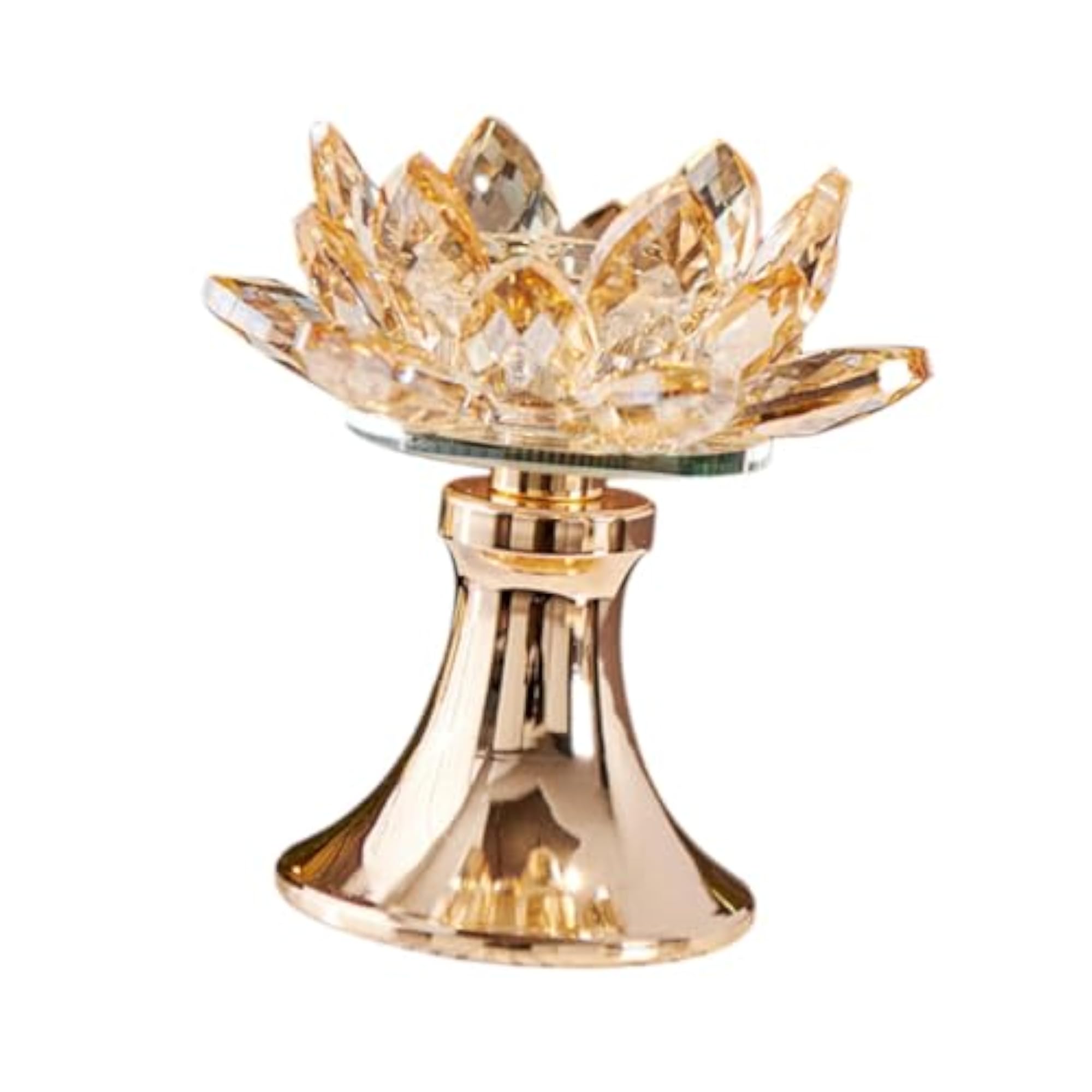 Decorative Lotus Candle Holder Figurine Candelabra