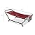 Best Choice Products Outdoor Hammock Bed with Stand for Patio, Backyard, Garden, Poolside w/Weather-Resistant Polyester, 500LB Weight Capacity, Pillow, Storage Pockets - Red
