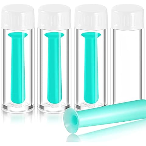 4 Pcs Silicone Contact Lens Inserter Contact Lens Remover Daily Contact Remover Hard Lenses Remover Portable Travel Lens Remover Lens Suction Holder for Home Travel Outdoor Exercise (Green) Cover