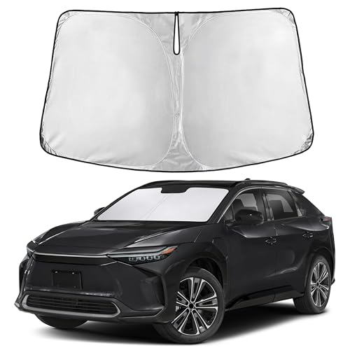 Image of EcoNour Windshield Sunshade Compatible for Toyota bZ4X 2023 2024 2025, Sun Visor for Front Windshield & Window Sun Shade Cover, UV Heat Blocker & Protector, Car Accessories