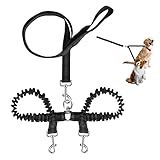 【2 in 1 Hundeleine und 1 Leine】Unsere 2 in 1 Hundeleine kann problemlos 2 Hunde kontrollieren, Sie können eine Hand frei haben und zwei Hunde sicher kontrollieren, wodurch die Rückenbelastung für Sie und Ihr Haustier minimiert wird.