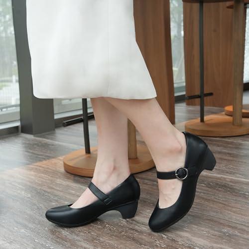 Image of Women Mary Janes Pumps Chunky Shoes Dress Shoes
