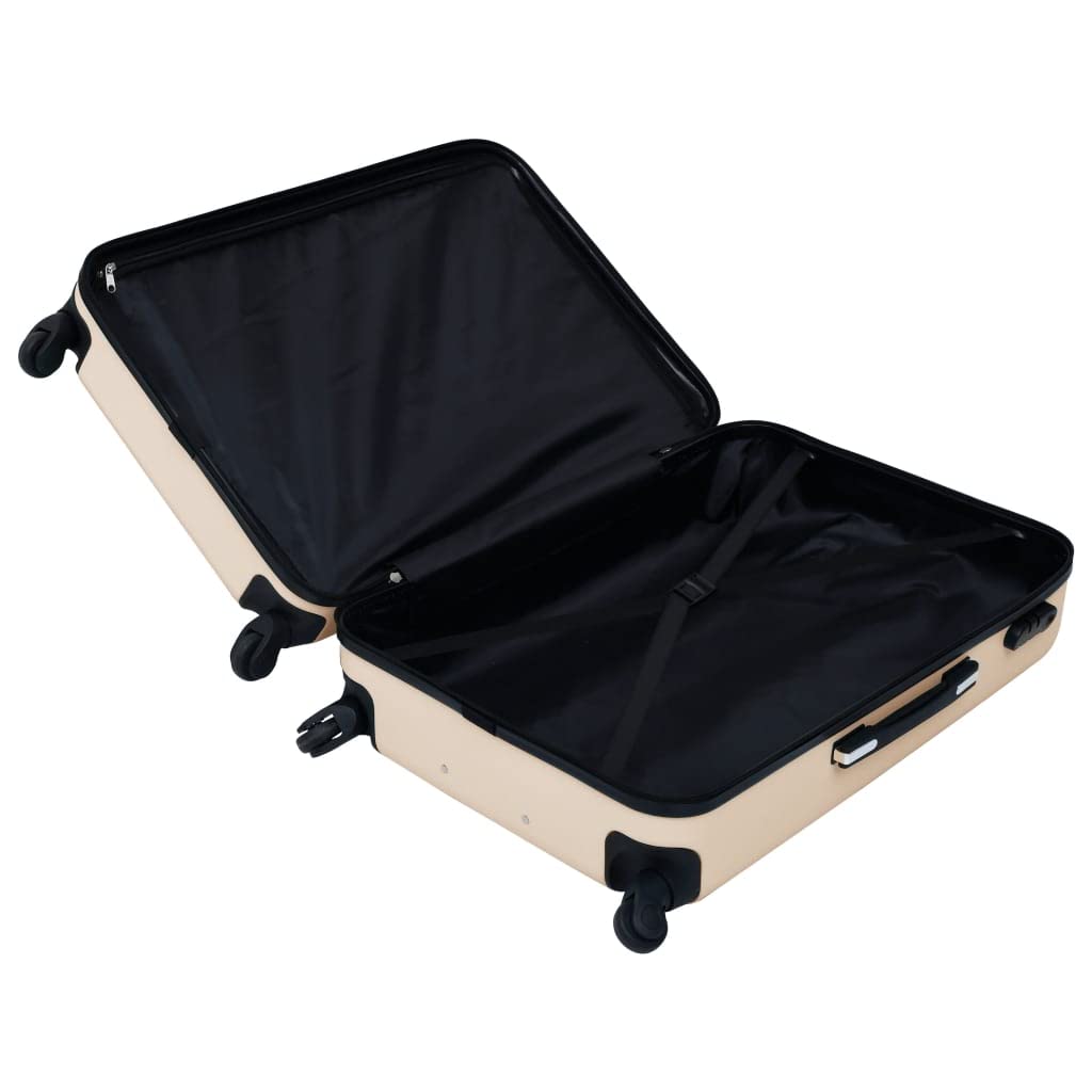 Walizka na kółkach z twardego tworzywa ABS, z podszewką z tkaniny, 48 x 28 x 71 cm, zamek bezpieczeństwa, 4 kółka 360 stopni, uchwyt do noszenia, bagaż podróżny na urlop, podróż samolotem i