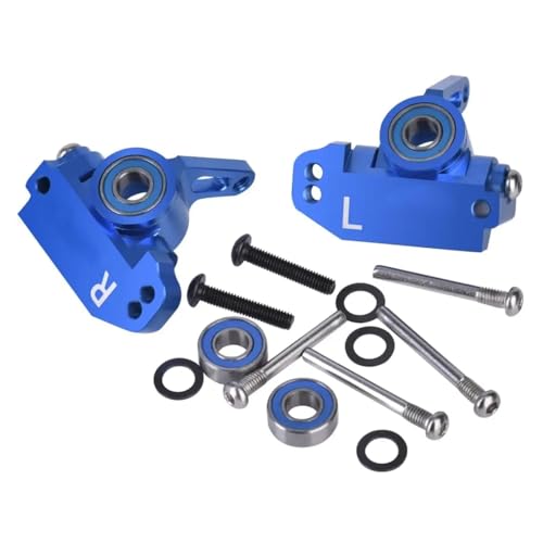 RC�X�e�A�����O�i�b�N�� For Traxxas For Slash For Stampede For Rustler For Raptor 1/10 �A���~�����t�����g�L���X�^�[�X�e�A�����O�u���b�N RC 2WD �g���b�N�ԕ��i(Blue)