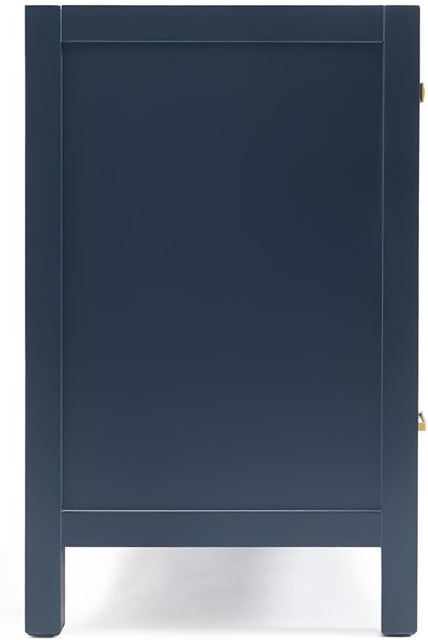 ARIEL Cambridge A061D-BC-ESP 60" Inch Double Solid Wood Espresso Bathroom Vanity Base Cabinet with 4 Soft-Closing Doors and 6 Self-Closing Drawers