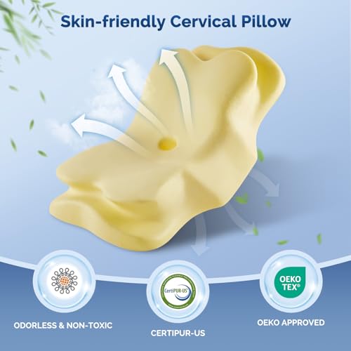 Cervical Neck Pillow for Pain Relief, Side Sleeper Pillow for Neck Support - image 6