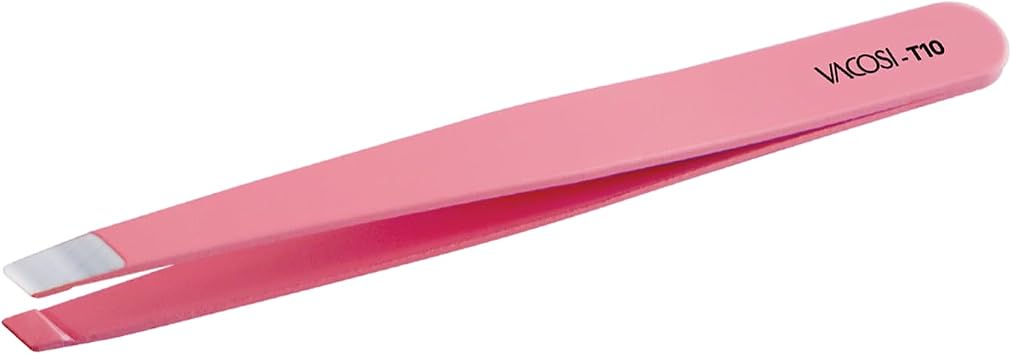 Eyesy Lash Eyebrow Hair Removal Tweezers | Slanted Tweezers for Women & Men Eyebrow, Facial Hair, Ingrown Hair, Splinter Plucking | False Eyelash Tweezers Stainless Steel Pink