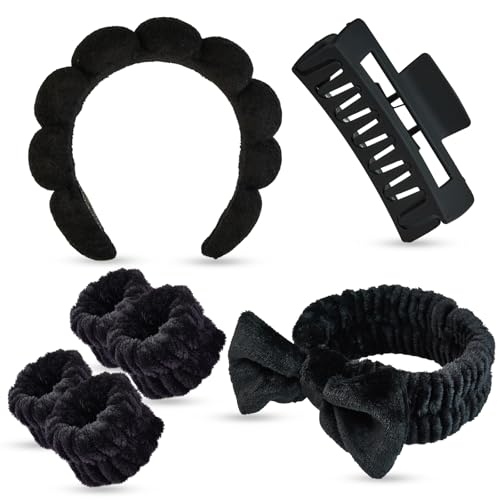 Yaqulen 7-Piece Spa Set with Headband & Wristband for Women