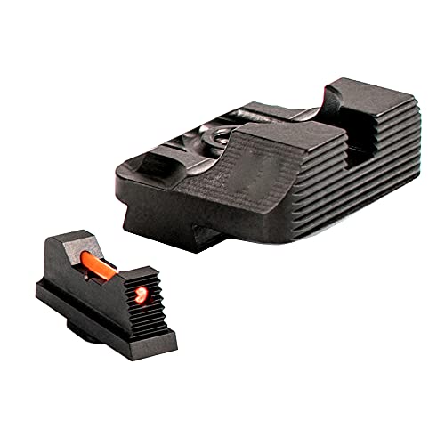HWZ Tactical .230 Fiber Optic Front Sight/Rear Combat Sight v3 Black