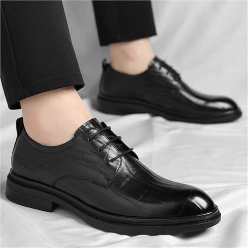 Men's British Korean Style Wedding Dress Shoes Leather Oxfords for Groom Business Formal Casual Breathable Comfortable Anti-Slip3