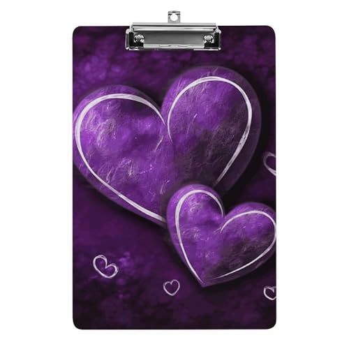 Porte-bloc fournitures de bureau acrylique violet A4