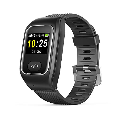 RSGK Orologio di Posizionamento GPS per Anziani E Bambini, Cardiofrequenzimetro, Fitness Tracker, Impermeabile IP66, Chiamata Vocale Bidirezionale, Aiuto SOS con Un Clic
