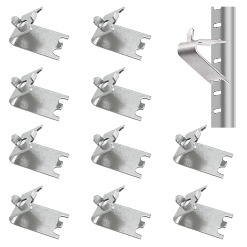 MWUMRCM - Kühlschrank Regal Clip, 10 Stück Edelstahl Kühlschrank Regal Clip, Gefrierschrank Regal Clip, 1,5 mm Verdicken 304 Edelstahl Langlebig Kühlschrank Regal Clip für Kühlschrank, Gefrierschrank
