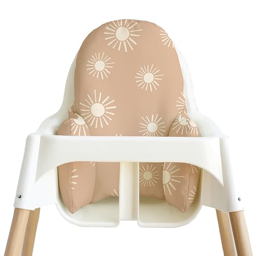Image of Yeah Baby Goods Wipeable Cushion Cover (Blush Sunshine) - Compatible with The IKEA Antilop Highchair - Soft, Waterproof Baby High Chair Cover