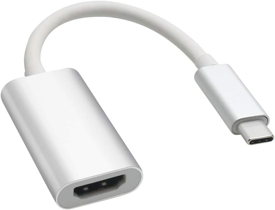 Welltop USB C to HDMI Adapter, Type C to HDMI Adapter 4K for MacBook Pro 2018/2017/2016, Dell XPS 15/13, Surface Book 2, Samsung Galaxy S9/Note 8/S8 and More - Silver