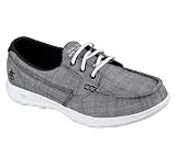 Skechers Buty damskie Lite - Isla Boat Shoe, czarny/biały, 39.5 EU