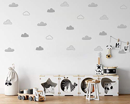 Vinilos Decorativos Nube para Pared Infantil, Vinilo Gris miniatura 5
