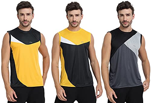 Image of FTX Men's Dri-Fit Round Neck T-Shirt - Charcoal, Gold, Grey (709 7-709 8-709 11)