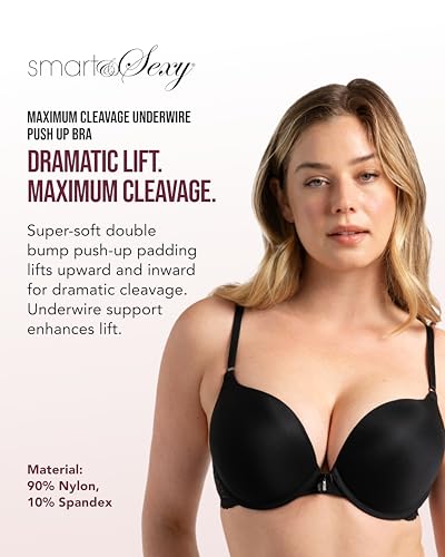Image of Smart & Sexy Womens Maximum Cleavage Underwire Push Up Bra