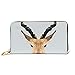 Produktbild JHGFG Mode Handtasche Reißverschluss Brieftasche Antilope Polygonal Style Dreieck Telefon Kupplung Geldbörse Abendkupplung Blockieren Leder Brieftasche Multi Card Organizer