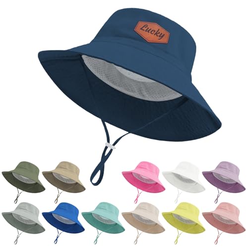 Personalized Baby Bucket Hat Boy Girl Custom Name Bucket Hat Toddler Baby Sun Hats UPF 50+ Sun Protective Summer Beach Swim