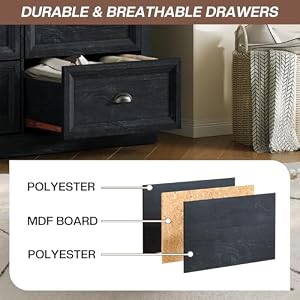 Farmhouse Dresser, Wood Rustic 39.4" Tall 8 Drawer Dresser Chest of Drawers Organizer Storage for Closet for Bedroom, Living Room, Dark Gray Farmhouse Dresser Wood Rustic 394 Tall 8 Drawer Dresser Chest of Drawers Organizer Storage for Closet for Bedroom Living Room Dark Gray