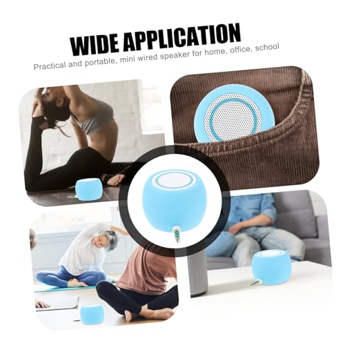 Altavoz mini de plástico azul con diseño mate y conexión de 3,5mm 6