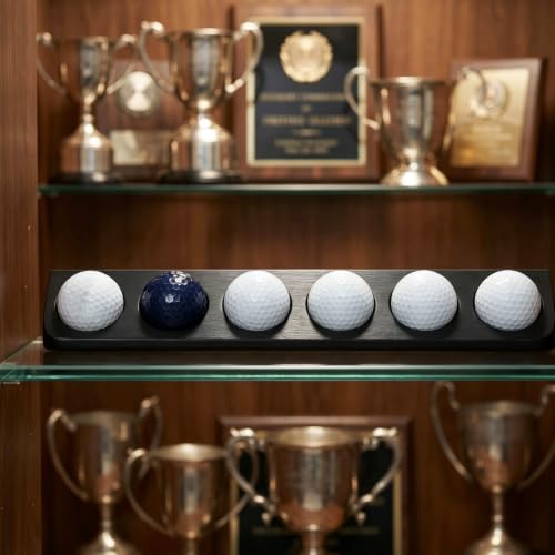 Exhibidor de bolas de golf de madera noble con base ancha engrosada ABOOFAN 6