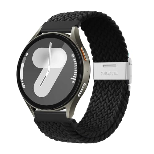 Image of XMUXI 20mm Braided Watch Straps Compatible with Samsung Galaxy Watch 6 Classic Strap 43mm 47mm /Galaxy Watch 7 6 5 4 Nylon Solo Loop Replacement Watch Band for Amazfit GTS 4 (No Watch)