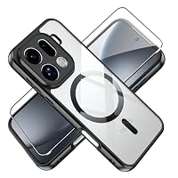 XTCASE Cover Magnetica per OPPO A6 Pro 5G/4G, Ultra Sottile Custodia Traslucida Opaca Retro Resistente ai Graffi Paraurti in TPU Antiurto Protettiva Case, Nero XTCASE Cover Magnetica per OPPO A6 Pro 5G/4G, Ultra Sottile Custodia Traslucida Opaca Retro Resistente ai Graffi Paraurti in TPU Antiurto Protettiva Case, Nero