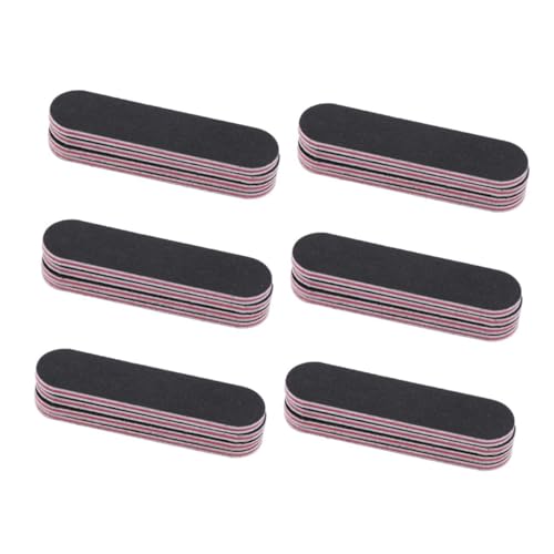 MUSISALY 100個ミニネイルファイル サンドブロック 両面仕様 黒 爪やすり マニ アートツール 指用 スリム 携帯便利 自宅 プロ用