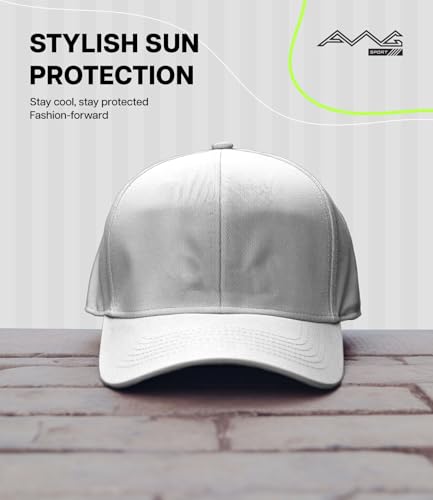 Image of AWG ALL WEATHER GEAR Baseball Cap for Men | UPF 50+ Sun Protection, Moisture-Wicking Sweat Band | Gym, Cricket, Golf Free Size for Teens, Men & Women
