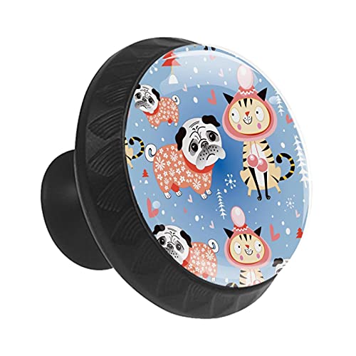 Boutons de tiroir ronds carlin chat 35 mm pour commode et crèche - 3