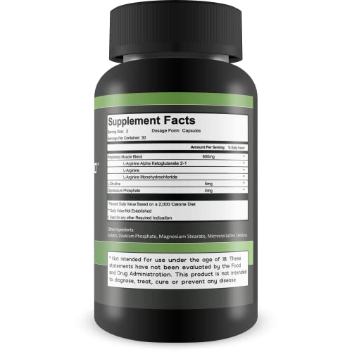 Surge Max Pro - Muscle Growth Formula - Enhance Power, Strength, Stamina, & Energy - Explosive Muscle Pump - Big Gains - Aid Oxygen & Nutrient Delivery To Muscles - L-Arginine - Build Muscle Mass #TOP1