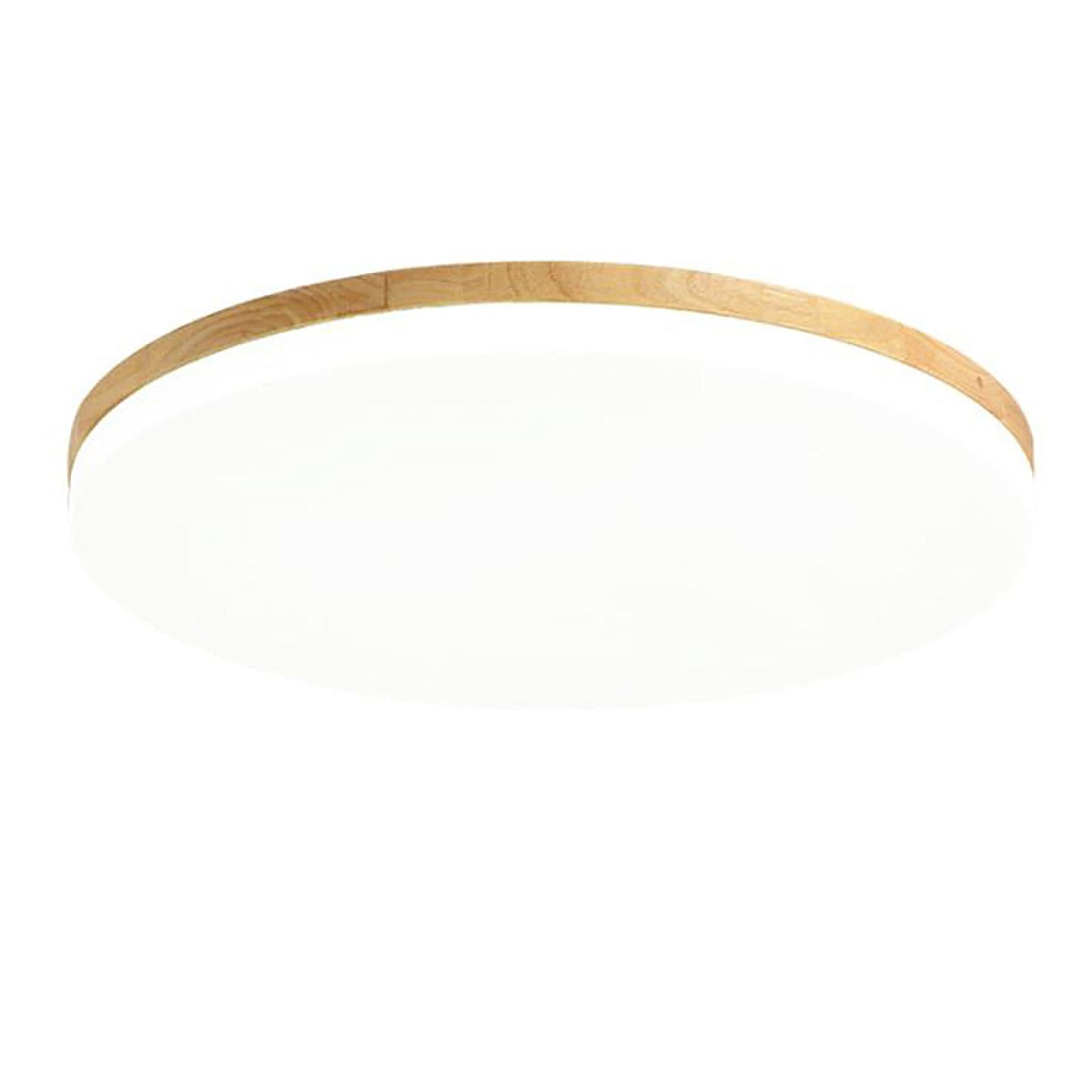LOVTAL Round Solid Wood LED Ceiling Light, Modern Nordic Ultra-Thin Ceiling Lamp Flush Mount Ceiling Lighting for Bedroom, Living Room, Hallway,Neutral Light-63cm 48W โ image 1