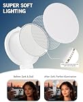 NiceVeedi Lumière de Selfie Portable, 3 Lumière de téléphone couleur avec clip, lumière d'anneau à l'angle, rechargeable 2-Hour Éclairage de conférence vidéo pour iPhone/Selfies/Makeup/Live Streaming/TikTok/Vlog/Zoom