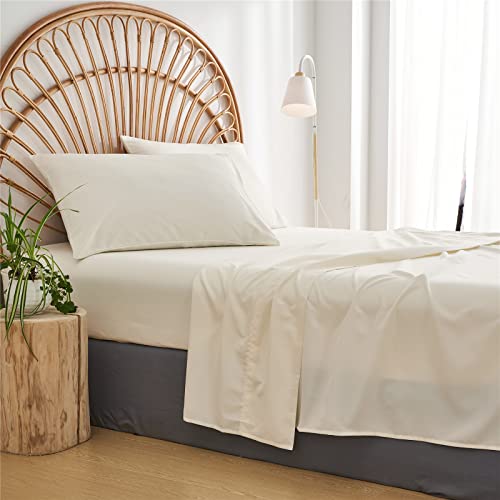 KAKIJUMN White Tufted Comforter Set Queen Size 7 Piece Bed in a Bag, Shabby Chic Boho Comforter and Sheet Set, All Season Soft Microfiber Complete Bedding Set(White,Queen) - Image 5